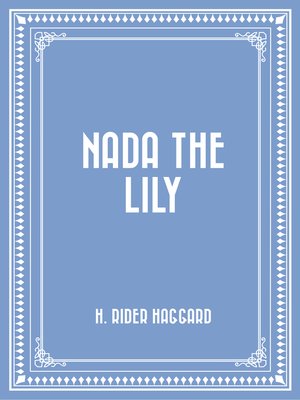 cover image of Nada the Lily